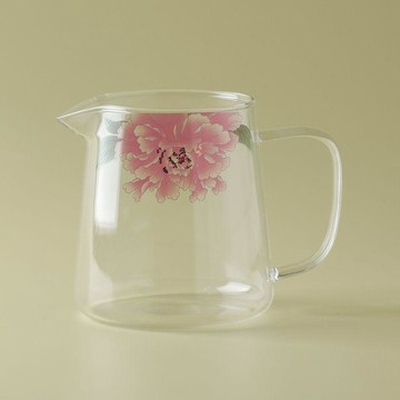 【茶品名】🍵公道杯 過濾 分茶器牡丹透明玻璃茶海傾倒流暢家用大容量茶具配件茶海泡茶分茶器