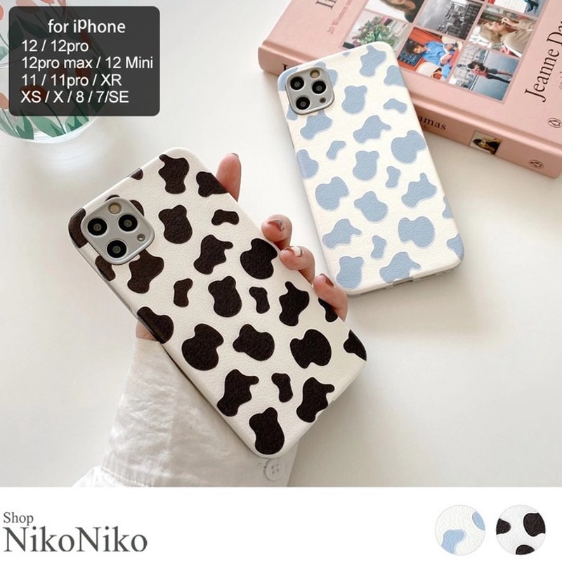 Shopnikoniko 牛柄 スマホケース アイフォン スマホ カバー ケース 韓国 プチプラ トレンド おしゃれ 牛柄 スマホケース Iphoneケース アニマル柄 牛 ダルメシアン Tpu Iphone11iphone12 レディース 流行り トレンド 人気 かわいい おすすめ ブラック フリー レディース