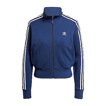 Adidas Knitted Top JD4605 女 針織外套 立領外套 運動外套 休閒穿搭 深藍 白