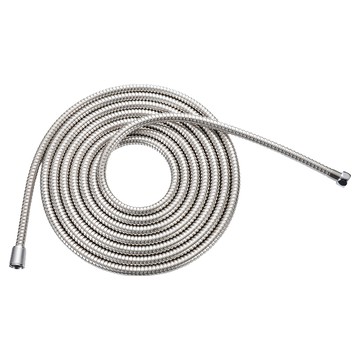 WIDE VIEW 浴室蓮蓬頭專用不鏽鋼防爆軟管 國際通用四分接口 安裝簡便  5m  銀色