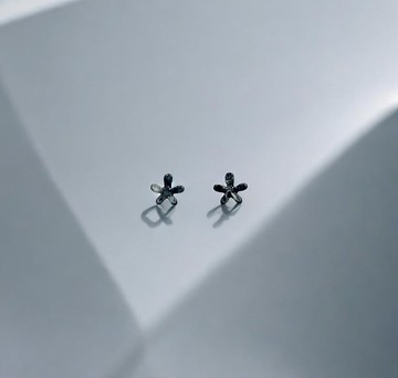 漸層樹脂小花耳環