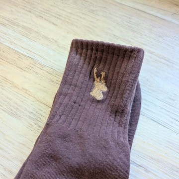 小鹿刺繡襪