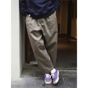 CAMPSEASON 25AW CHINO斜紋雙褶長褲 日系寬松休閑百搭錐形褲男