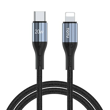 TOTU Type-C TO Lightning PD快充充電傳輸編織線 極速2代 120cm 拓途 支援iPhone5-14全系列