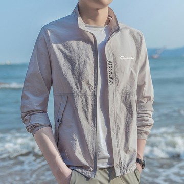 風衣男 男生外套 外套男 薄外套 防風外套 防曬衣男 韓版外套 超薄 透氣 皮膚衣 防曬衣 夾剋男 外套 春天外套男