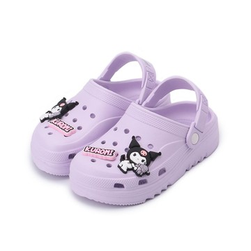 酷洛米 飾片洞洞園丁鞋 紫 中大童鞋