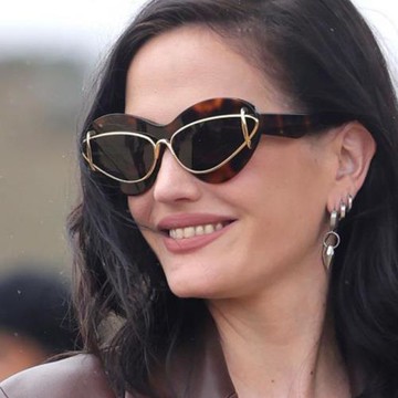 個性夸張貓眼太陽鏡歐美2024新款時尚太陽眼鏡ins網紅嘻哈墨鏡女