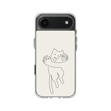 iPhone Air Clear Case（相機按鈕） 透明 - ilovedoodle (Lim Heng Swee) - Hug One Line - 愛與擁抱
