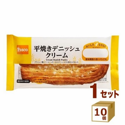 敷島 Pasco ロングライフ 平焼きデニッシュクリーム 80g×10個