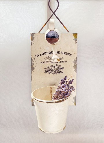 【好日戀物】 日本鄉村復古鐵製仿舊白色花架擺飾吊飾擺件