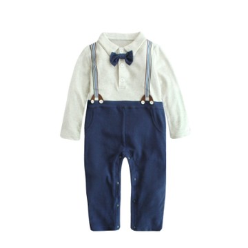 Baby童衣 紳士領結假吊帶連身衣 61093