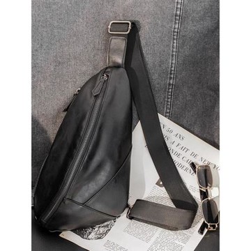 2025新款韓版百搭包戶外運動騎行挎包時尚皮質個性餃子胸包后背包