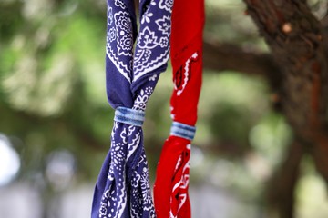 Vintage bandana 配牛仔布圈