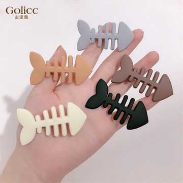 Gulicc 日韓 簡約 創意 魚骨 瀏海夾 2入(飾品 髮飾 頭飾 髮帶 髮箍 生日禮物 主題穿搭 約會 新年禮物 母親節)