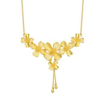 生生有囍 桂花 婚嫁黃金項鍊_計價黃金