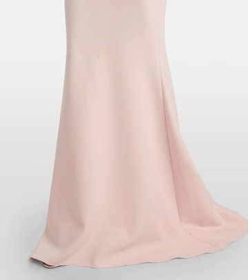Safiyaa Loura draped peplum crêpe gown