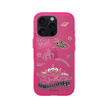 iPhone 16 Pro Clear 粉漾桃 - 迪士尼-玩具總動員 Toy Story - Oooohhh 霓虹世界