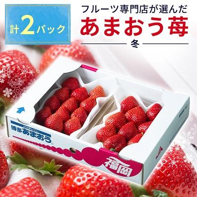 ふるさと納税 粕屋町 フルーツ専門店が選んだ「あまおう苺」冬2パック(粕屋町)