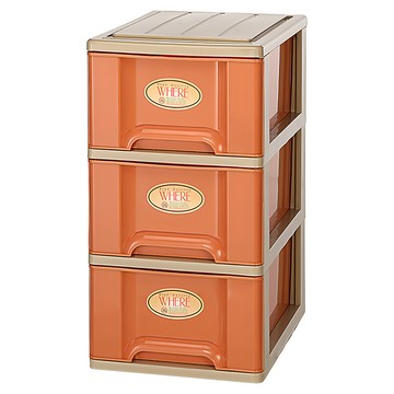 KEYWAY 聯府 3層置物櫃 附輪 105L  顏色隨機 附輪三層置物櫃  535 x 405 x 740mm  1個