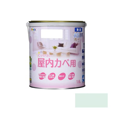 日本 Asahipen 水性高機能健康塗料 粉綠 1.6L