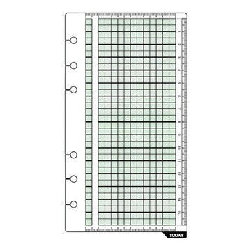 Raymay 藤井 Kept 達文西系列 方眼格墊板 DR319 PET樹脂  175 × 95mm  透明色 + 綠色