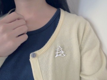 聖誕樹胸針 (純銀胸針 手工銀飾 聖誕禮物 交換禮物)