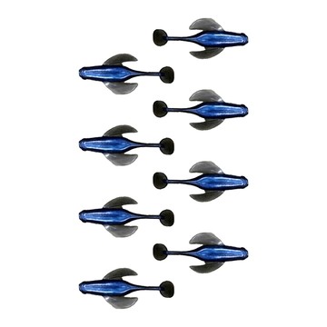 MR.BEE 小飛魚軟蟲 2.5吋 藍背黑 釣魚路亞  1盒