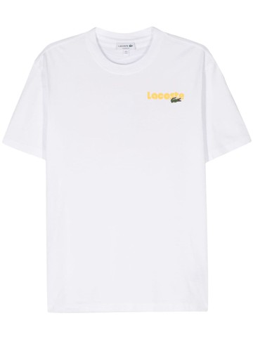 Lacoste - logo-print cotton T-shirt - men - Organic Cotton - 6 - White