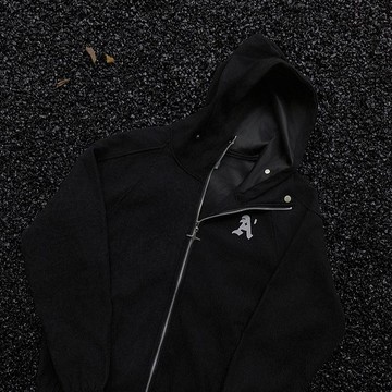 時尚穿搭高領連帽夾克男 美式復古輕奢風小眾炸街工裝上衣男