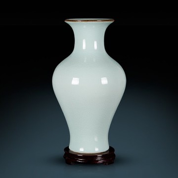 Z047景德鎮陶瓷器仿古官窯裂紋花瓶家居工藝品客廳裝飾品擺設大號