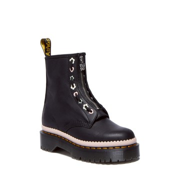 Dr. Martens 馬汀 1460 Pascal Bex 前拉鍊皮革黑色靴子 女款