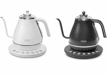 (免運) DeLonghi 1.0L 電熱手沖壺 咖啡壺  KBOE1230J 迪朗奇 熱水壺 細口壼 快煮 1L 溫度設定 5段保溫 日本代購