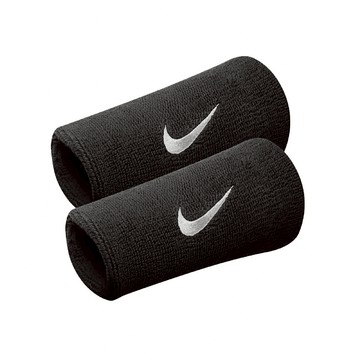 [ACS] Nike 護腕 Swoosh Doublewide Wristbands 黑 白 棉質 吸汗 運動 訓練 護具 NNN05010OS
