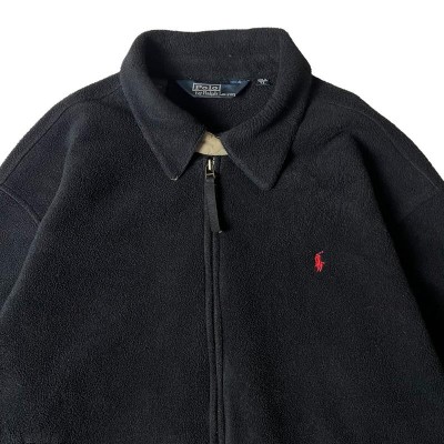 90s POLO RALPH LAUREN フリース スイングトップ XL 黒 / 90年代 ...