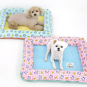 【 PEANUTS】史努比夏日格紋寵物涼感床 (寵物床 寵物睡墊)
