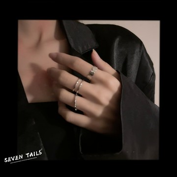 三件套冷淡風時尚戒指女年新款開口小眾設計個性日系網紅指環
