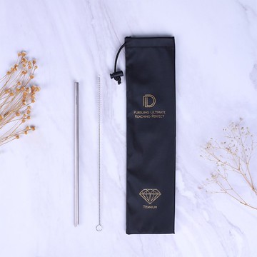 鑽石鈍角純鈦吸管【A】組