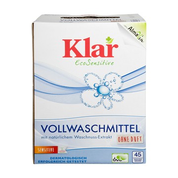 Klar  德國環保居家清潔 Klar 天然皂菓子洗衣粉(適合白色或原色料衣物) 2.475kg (KL011)