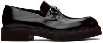 Ferragamo 黑色 Gancini 乐福鞋