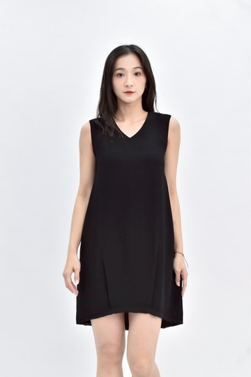 (S) giordano ladies 無袖黑色洋裝