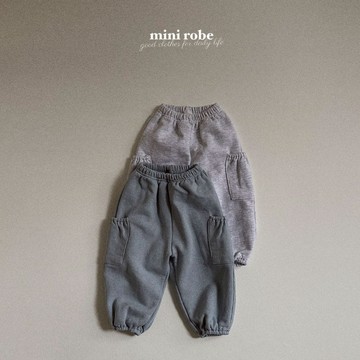 minirobe 側口袋寶寶長褲【現貨】毛巾布 兒童長褲 男童女童 嬰兒長褲 兒童衣服 嬰兒衣服 韓國童裝