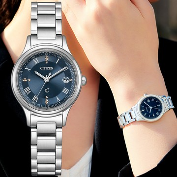 CITIZEN星辰 xC系列 光動能 電波鈦金屬腕錶 27mm / ES9490-61L