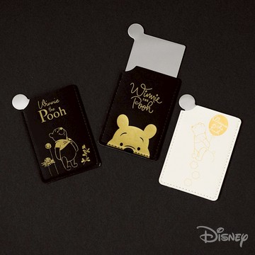 【R.FUN SHOP】金典維尼皮革不銹鋼隨身鏡  維尼 小熊維尼 BF093