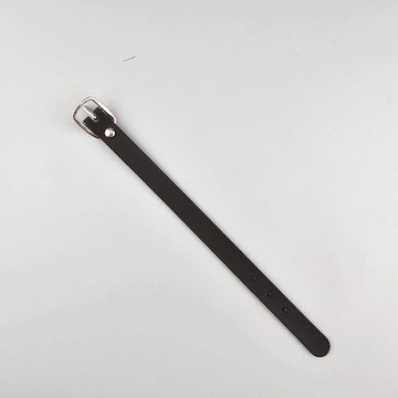 行李掛牌掛繩-人工皮革-黑