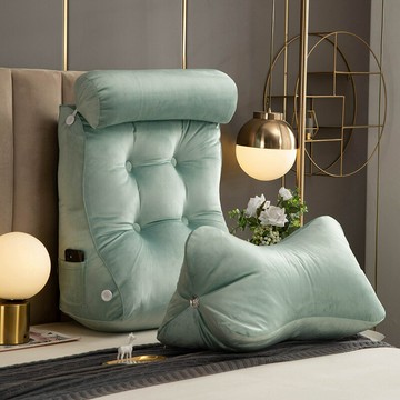 ??快速出貨?? 公司貨 輕奢床頭靠墊軟包護腰床上靠枕三角沙發大靠背墊臥室榻榻米床靠背