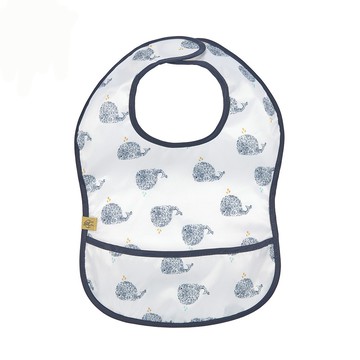 德國Lassig-寶寶防水袋型圍兜1入(水藍鯨魚/粉色天鵝)