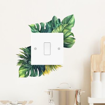 【MR.ZAKKA】創意壁貼-植物主題 清新龜背葉片 居家布置 DIY可移式壁貼 無痕壁貼 牆貼