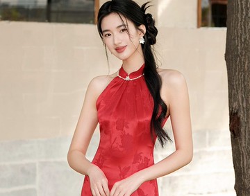 【桑蠶絲】新中式復古中國風 訂婚禮服/真絲旗袍