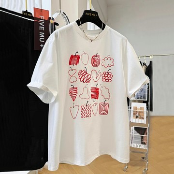 ＊ORead＊卡通印花短袖t恤上衣(白色S~3XL)