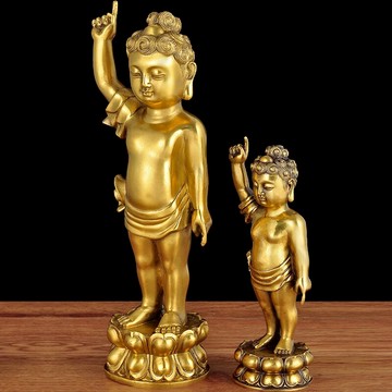 黃銅太子佛擺件浴佛沐浴灌佛釋迦牟尼佛像銅像佛堂寺廟供奉工藝品
